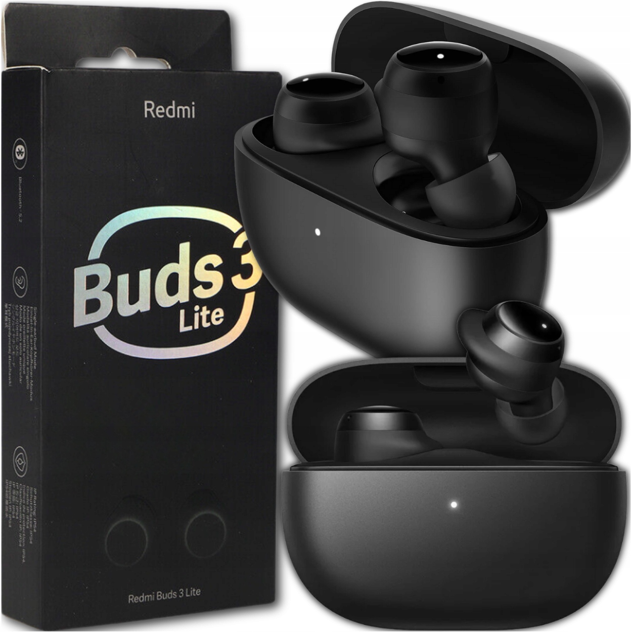 Bezdrôtové slúchadlá do uší Xiaomi Buds 3 Lite Black s puzdrom